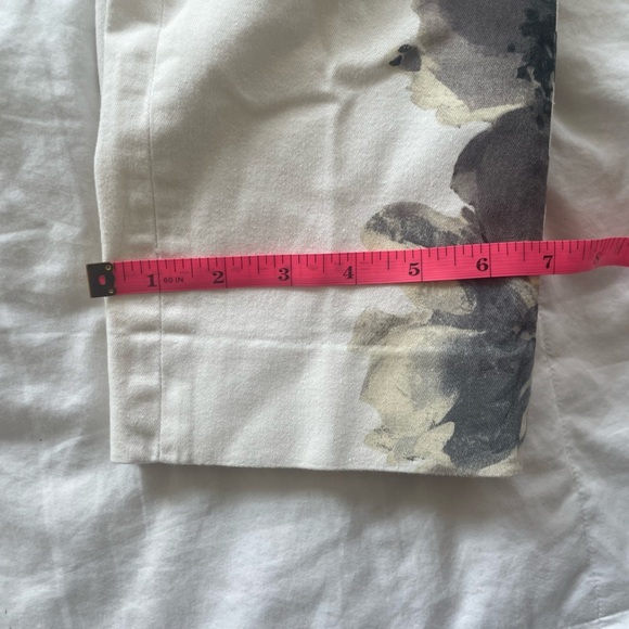 Donna Degnan White Floral Print Jacket & Pants Set Women’s Size 4 Cotton Blend - Picture 13 of 14